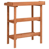 Plant Stand 76x37x89 cm Firwood - Top-Down View