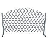 Trellis Fence Solid Firwood 1.8x1 m Grey - Side View