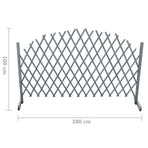 Trellis Fence Solid Firwood 1.8x1 m Grey