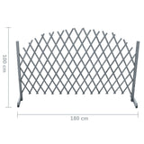 Trellis Fence Solid Firwood 1.8x1 m Grey - Top-Down View