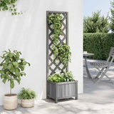 Planter with Trellis 40x30x135 cm Solid Wood Fir