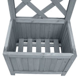 Trellis Planter 40x30x135 cm Solid Firwood - Side View