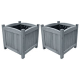 Garden Raised Beds 2 pcs 30x30x30 cm Solid Firwood