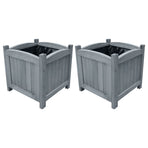 Garden Raised Beds 2 pcs 30x30x30 cm Solid Firwood