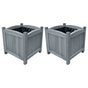 Garden Raised Beds 2 pcs 30x30x30 cm Solid Firwood