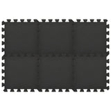 Floor Mats 54 pcs 4.86 m² EVA Foam Black - Side View