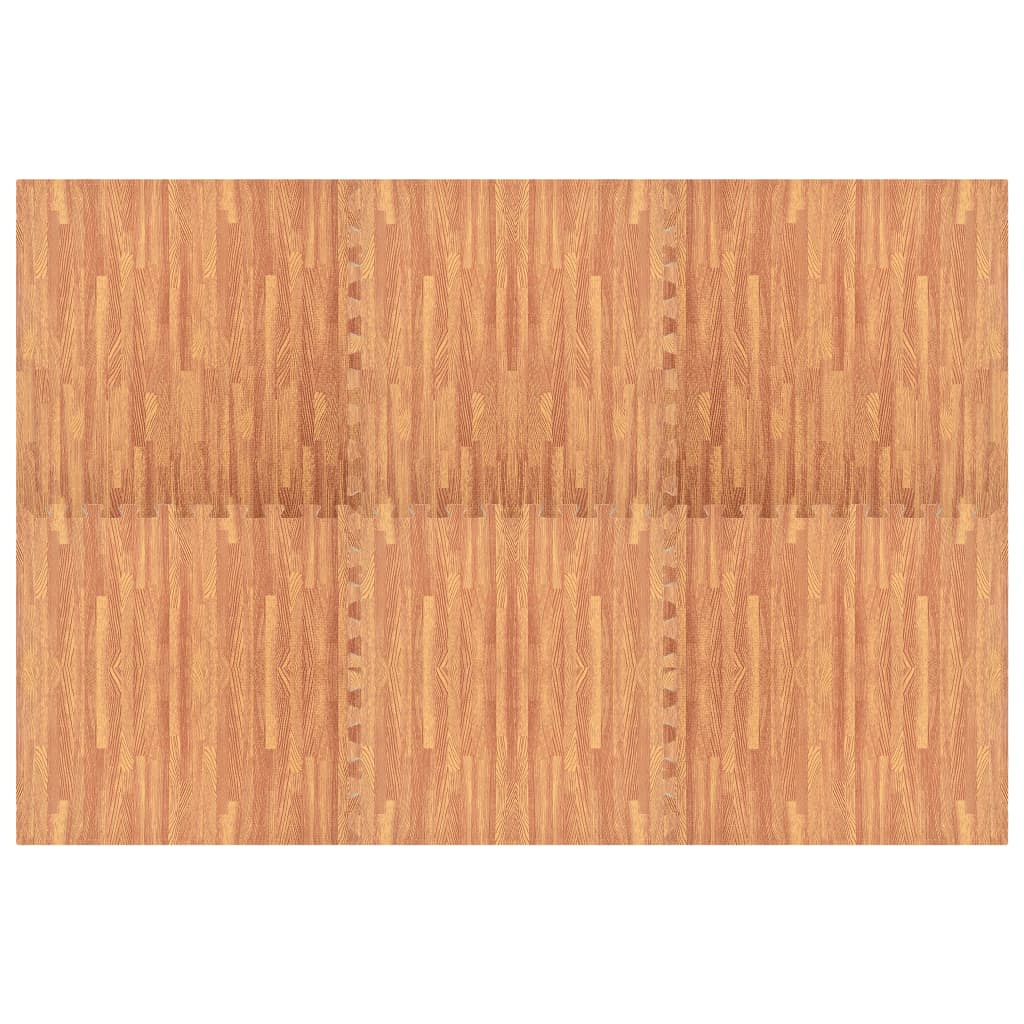 Floor Mats 6 pcs Wood Grain 2.16 m? EVA Foam