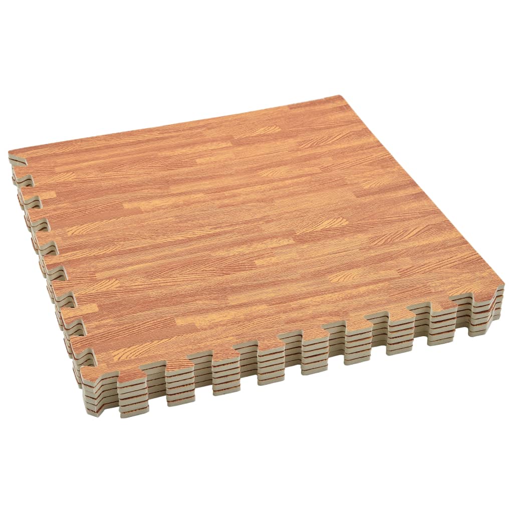 Floor Mats 6 pcs Wood Grain 2.16 m? EVA Foam