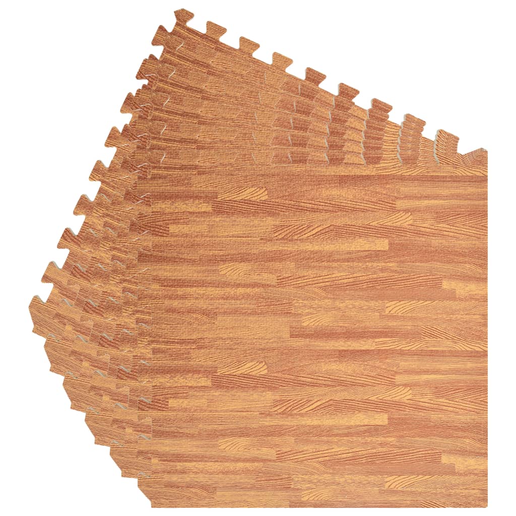 Floor Mats 6 pcs Wood Grain 2.16 m? EVA Foam