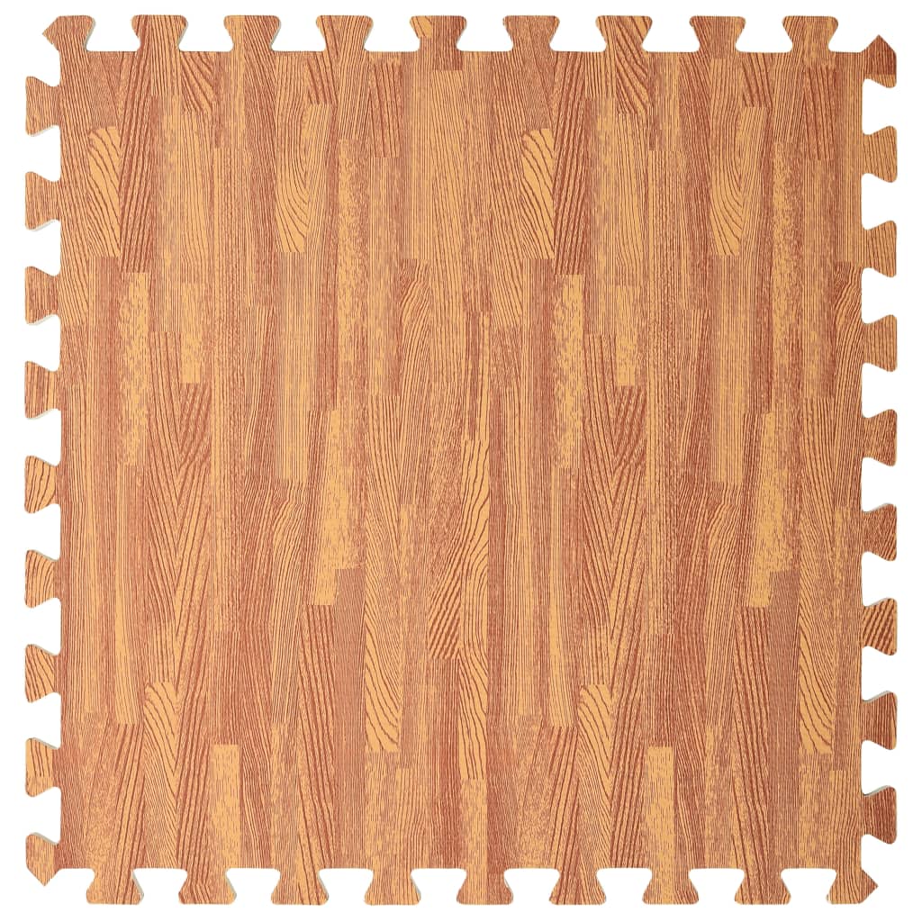 Floor Mats 6 pcs Wood Grain 2.16 m? EVA Foam