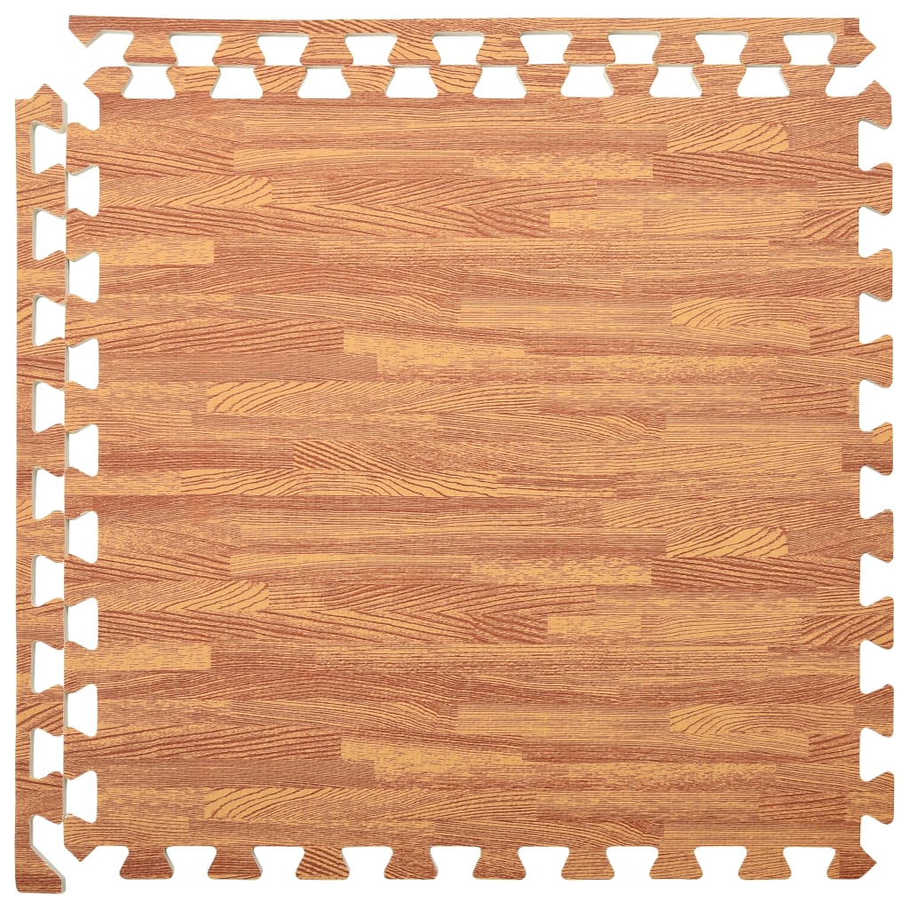 Floor Mats 6 pcs Wood Grain 2.16 m? EVA Foam