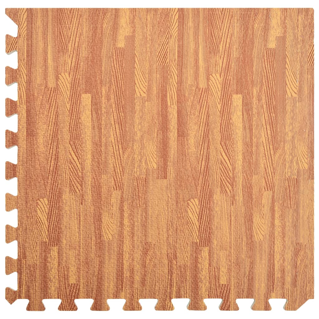 Floor Mats 6 pcs Wood Grain 2.16 m? EVA Foam