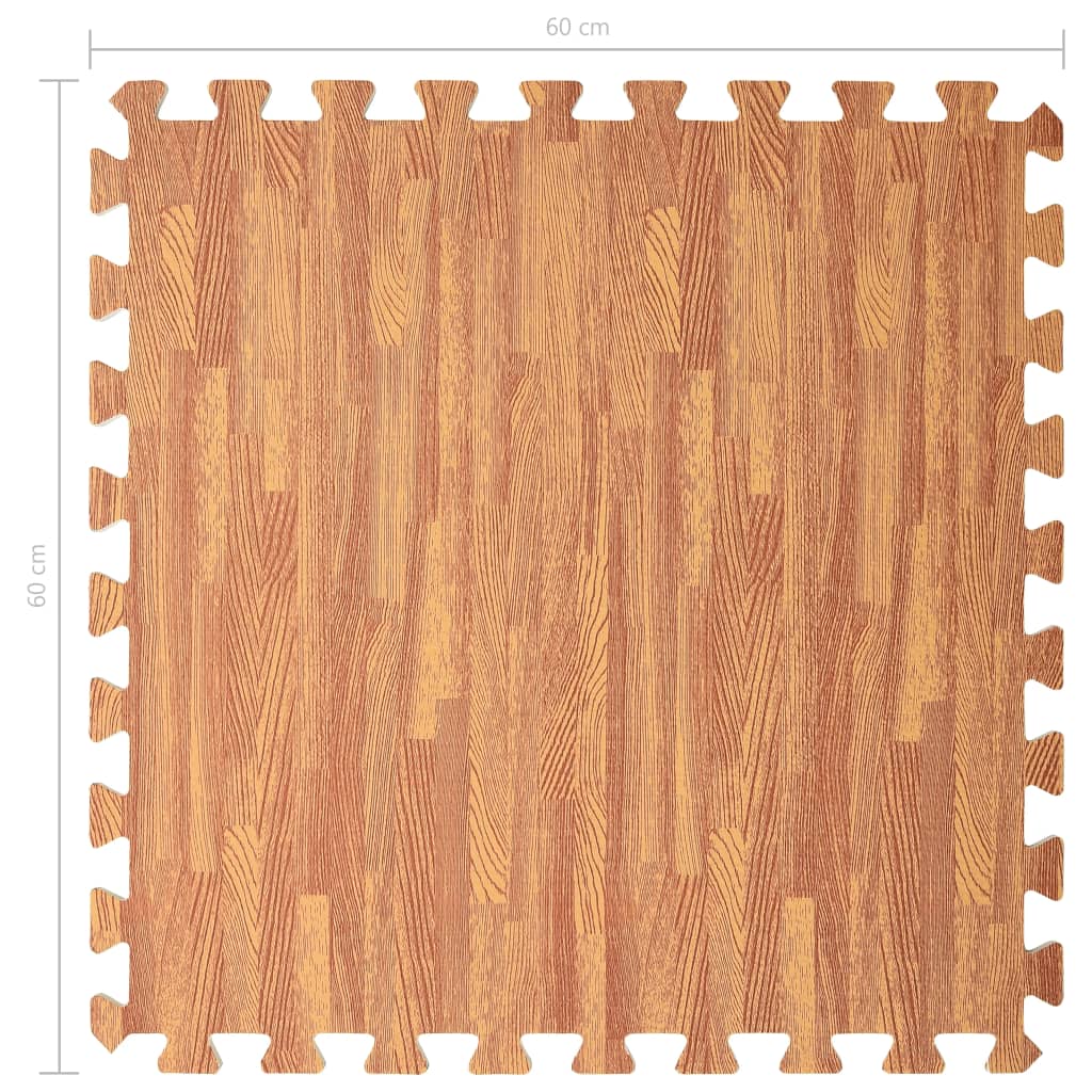 Floor Mats 6 pcs Wood Grain 2.16 m? EVA Foam