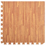 Floor Mats 12 pcs Wood Grain 4.32 m² EVA Foam - Front View