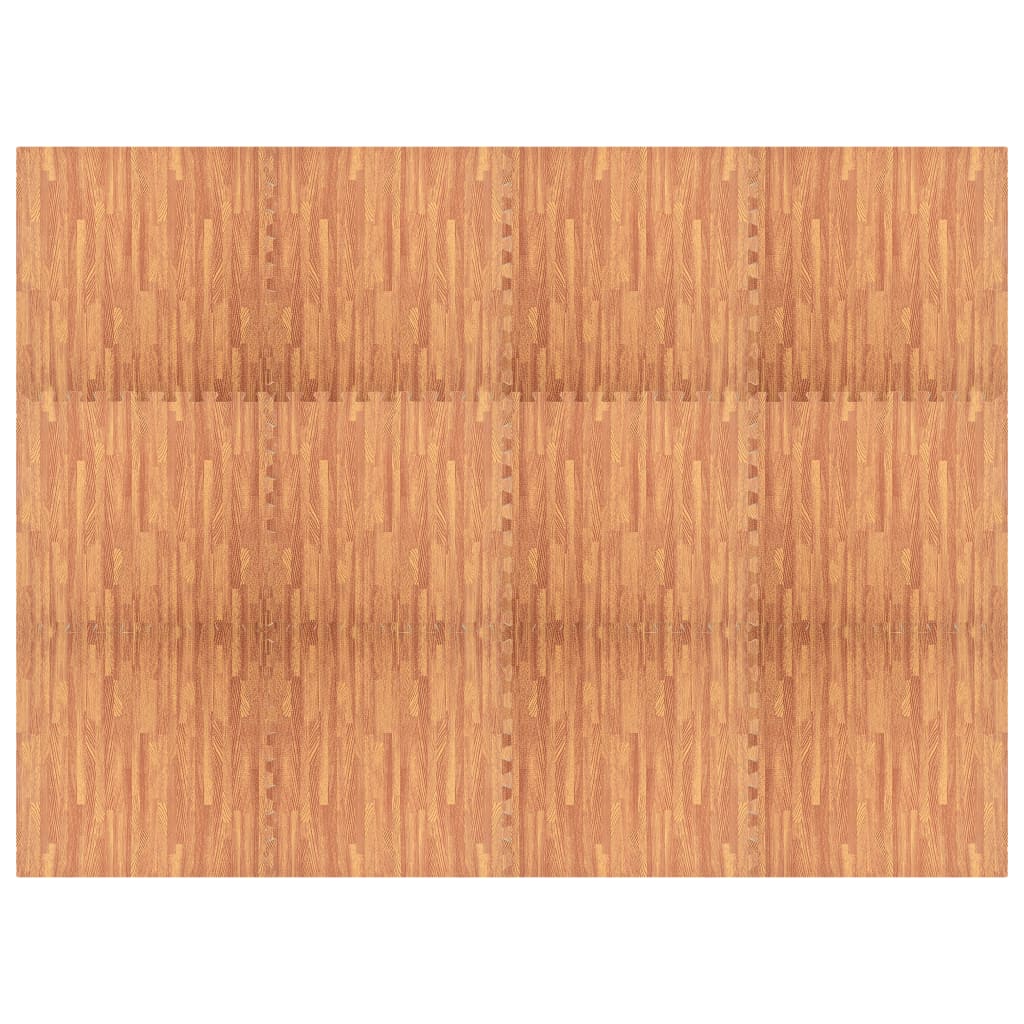 Floor Mats 12 pcs Wood Grain 4.32 m? EVA Foam
