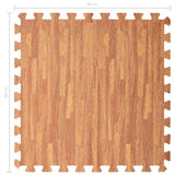 Floor Mats 12 pcs Wood Grain 4.32 m² EVA Foam - Rear View
