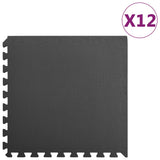 Floor Mats 12 pcs 4.32 m? EVA Foam Black