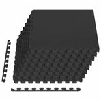Floor Mats 12 pcs 4.32 m? EVA Foam Black