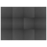 Floor Mats 12 pcs 4.32 m² EVA Foam Black - Side View