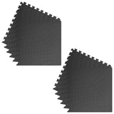 Floor Mats 12 pcs 4.32 m? EVA Foam Black