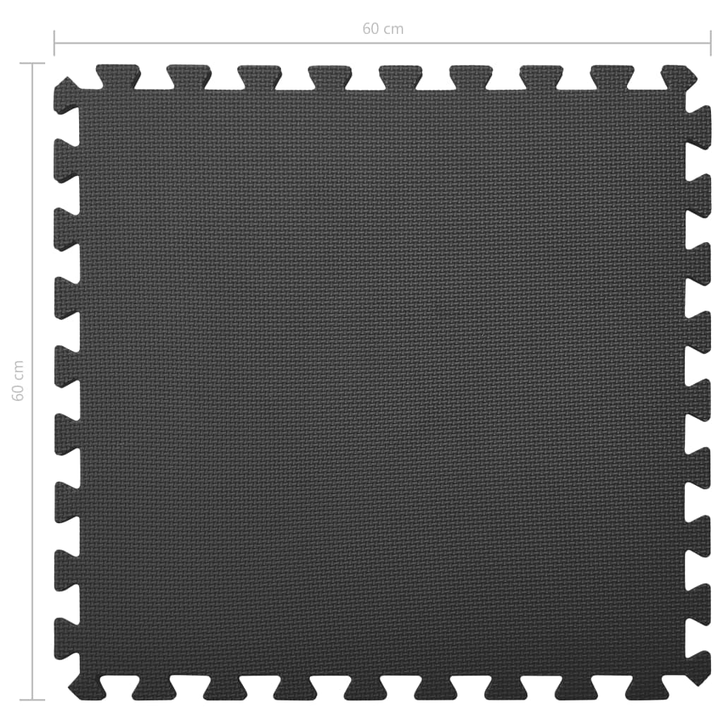 Floor Mats 12 pcs 4.32 m? EVA Foam Black