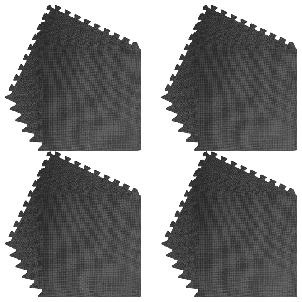 Floor Mats 24 pcs 8.64 m? EVA Foam Black