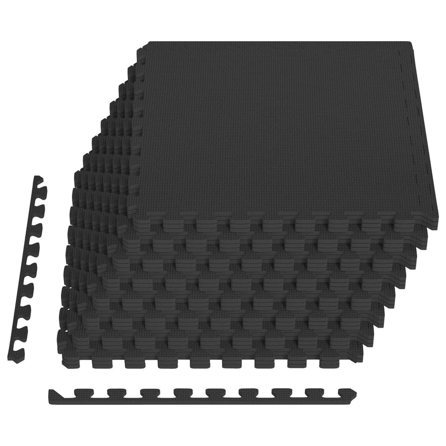 Floor Mats 24 pcs 8.64 m? EVA Foam Black