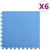 Floor Mats 6 pcs 2.16 m? EVA Foam Blue