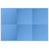 Floor Mats 6 pcs 2.16 m? EVA Foam Blue