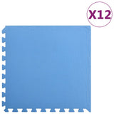 Floor Mats 12 pcs 4.32 m? EVA Foam Blue
