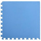 Floor Mats 12 pcs 4.32 m² EVA Foam Blue - Front View