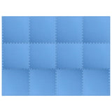 Floor Mats 12 pcs 4.32 m² EVA Foam Blue - Side View