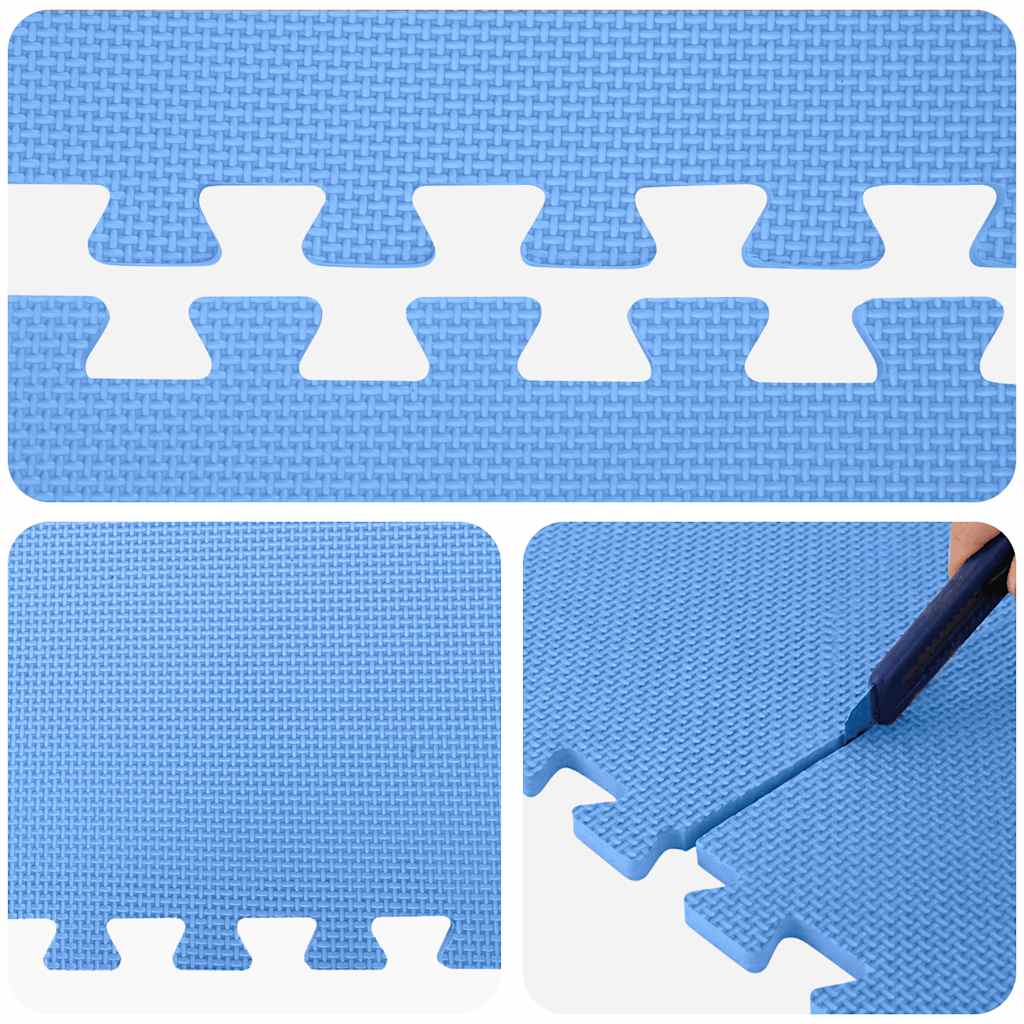 Floor Mats 12 pcs 4.32 m? EVA Foam Blue