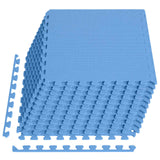 Floor Mats 12 pcs 4.32 m? EVA Foam Blue - Top-Down View