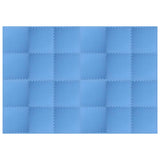 Floor Mats 24 pcs 8.64 m? EVA Foam Blue