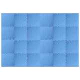 Floor Mats 24 pcs 8.64 m² EVA Foam Blue - Side View