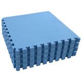 Floor Mats 24 pcs 8.64 m² EVA Foam Blue - Top-Down View