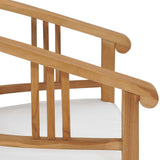 3 Piece Garden Dining Set with Cushions Solid Teak Wood