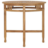3 Piece Garden Dining Set Solid Teak Wood - Top-Down View