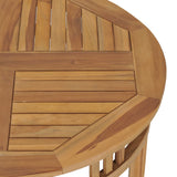 3 Piece Garden Dining Set Solid Teak Wood - 45-Degree Angle
