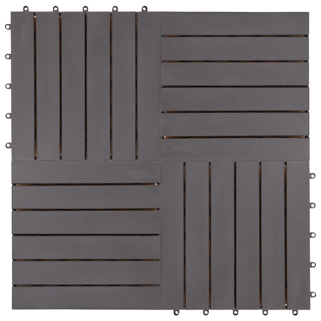 Decking Tiles 30 pcs Grey Wash 30x30 cm Solid Acacia Wood