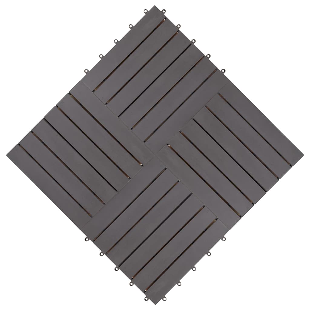 Decking Tiles 30 pcs Grey Wash 30x30 cm Solid Acacia Wood
