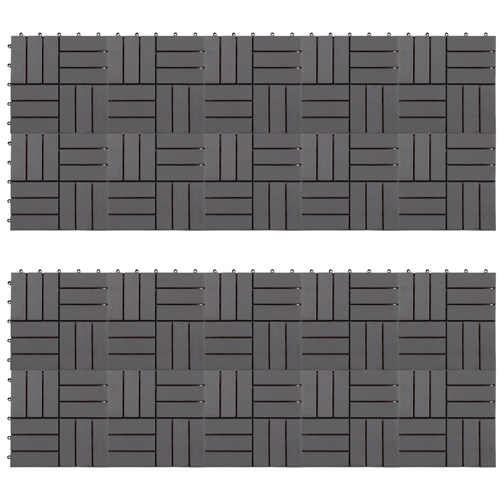 Decking Tiles 20 pcs Grey Wash 30x30 cm Solid Acacia Wood