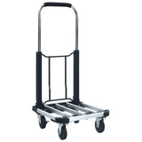 Foldable Transport Trolley 150 kg Aluminium Silver - Front View
