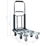 Foldable Transport Trolley 150 kg Aluminium Silver - Extra Image