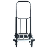 Foldable Transport Trolley 150 kg Aluminium Silver - Top-Down View