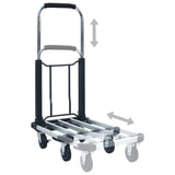 Foldable Transport Trolley 150 kg Aluminium Silver - Extra Image