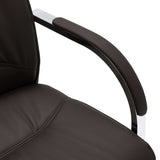 Cantilever Office Chair Black Faux Leather - 45-Degree Angle