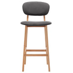 Bar Stools 2 pcs Dark Grey Fabric