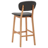 Bar Stools 2 pcs Dark Grey Fabric - 45-Degree Angle